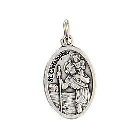 Saint Christopher devotional medal in metal 20mm