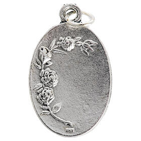 Medaglia San Francesco metallo ossidato ovale 20 mm