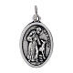 Medaglia San Francesco metallo ossidato ovale 20 mm s1
