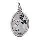 Medaglia San Francesco metallo ossidato ovale 20 mm s2