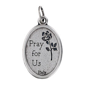 Saint Francis medal in oxidised metal 20mm