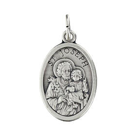 Saint Joseph oval medal in metal 20mm