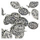 Saint Joseph oval medal in oxidised metal 20mm s3