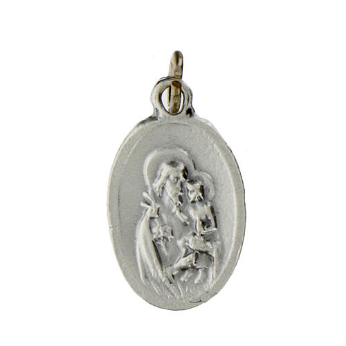 Medaglia San Giuseppe ovale metallo ossidato 20 mm 1