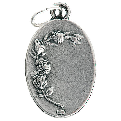 Saint Joseph oval medal in oxidised metal 20mm 2