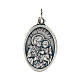 Saint Joseph oval medal in oxidised metal 20mm s1