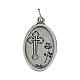 Saint Joseph oval medal in oxidised metal 20mm s2