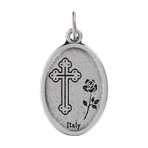 Medaille Heilige Rita oxidiertes Metall 20 mm 2