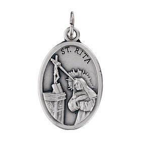 Medalha Santa Rita metal oxidado 20 mm