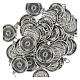 Medaglia volto Cristo tonda metallo argentato 16 mm s3