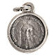 Face of Christ round medal in silver metal 16mm s1