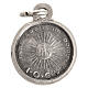 Face of Christ round medal in silver metal 16mm s2