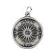 Face of Christ round medal in silver metal 16mm s2