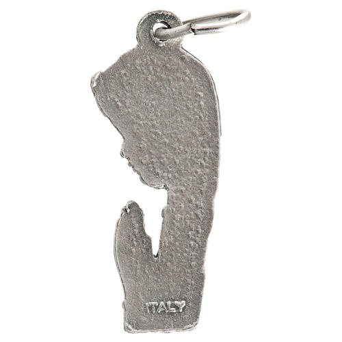 STOCK Virgin Mary profile, medal in metal 25mm 2