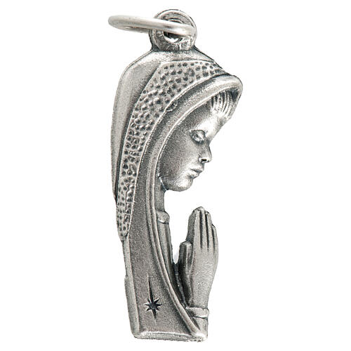 STOCK Virgin Mary profile, medal in metal 25mm 1