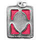 Medalla de Fátima rectangular esmaltada 25mm s2
