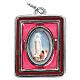 Our Lady of Fatima medal, rectangular and enamelled 25mm s1