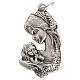 Medal with Virgin Mary and baby in oxidised metal 35mm s1