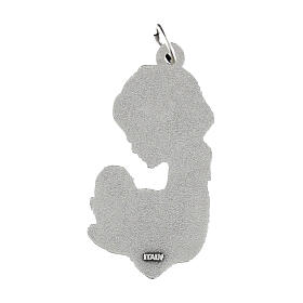 Medal with Virgin Mary and baby in oxidised metal 35mm