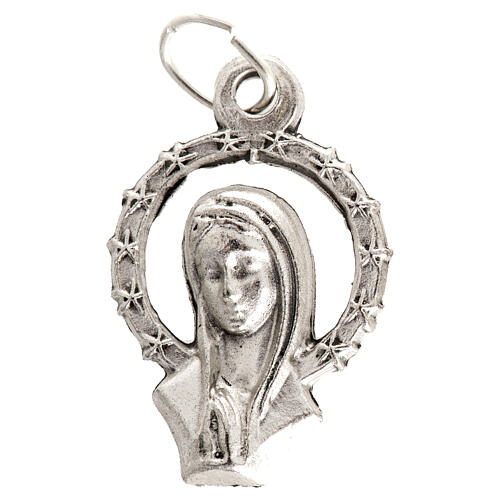 Medalla de la Virgen rezando metal 14mm 1