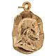 Medalha rosto Cristo metal dourado 19 mm s1