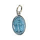 Miraculous Medal in steel and light blue enamel 15mm s1