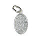 Miraculous Medal in steel and light blue enamel 15mm s2