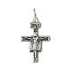 Cruz pingente São Damião metal prateado h 2 cm s1