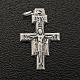 Saint Damien cross pendant, silver metal 2cm s2