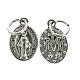 Miraculous Medal, oval shaped in silver metal 12mm s1