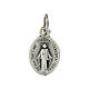 Miraculous Medal, oval shaped in silver metal 12mm s1