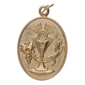 Medalik metal pamiątka Pierwszej Komunii świętej