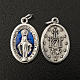 Medaille Wundertätige Madonna oval Silbermetall blaues Email 21mm groß s2