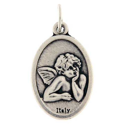 Angel Medal, oval in silver metal H20mm 3