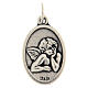 Angel Medal, oval in silver metal H20mm s3