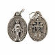 Miraculous Medal, oval in silver metal 17mm s1