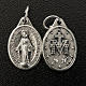 Miraculous Medal, oval in silver metal 17mm s2