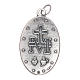 Miraculous Medal, oval in metal and blue enamel H30mm s2