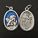 Medalha anjo oval metal esmaltado h 20 mm azul s2