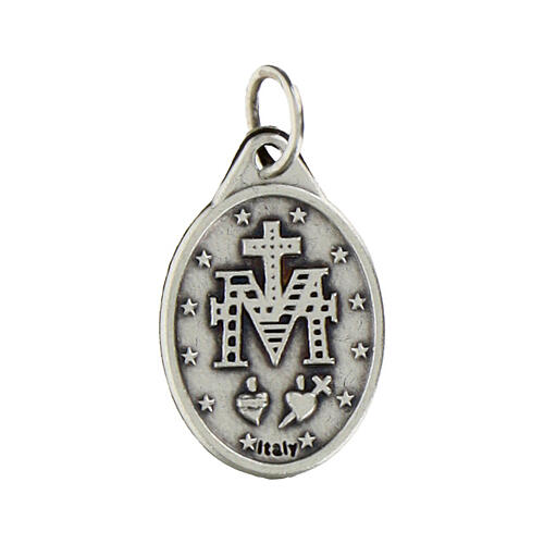 Miraculous Medal, oval in metal and enamel H17mm 3