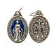 Miraculous Medal, oval in metal and enamel H17mm s1