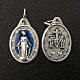 Miraculous Medal, oval in metal and enamel H17mm s2