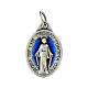 Miraculous Medal, oval in metal and enamel H17mm s1