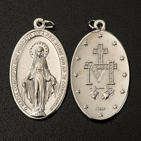 Medaille Wundertätige Madonna oval Silbermetall 40mm groß
