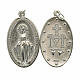 Miraculous Medal, oval in silver metal H40mm s1
