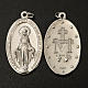 Miraculous Medal, oval in silver metal H40mm s2