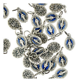 Médaille Miraculeuse émail bleu 12 mm