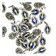 Medaglia Miracolosa ovale metallo e smalto blu h 12 mm s2