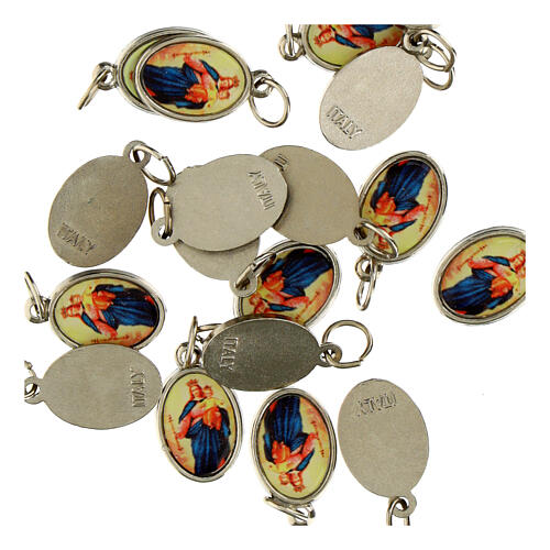 Mary Help of Christians medal in nickel plated metal 1.5x1cm 2