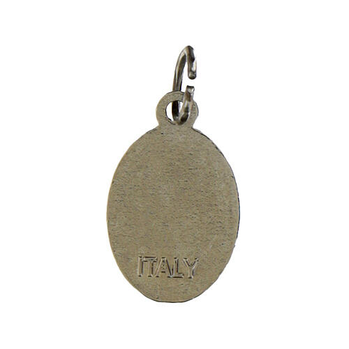Medaglia Sacro Cuore di Maria metallo nichelato resina 1,5x1 cm 3